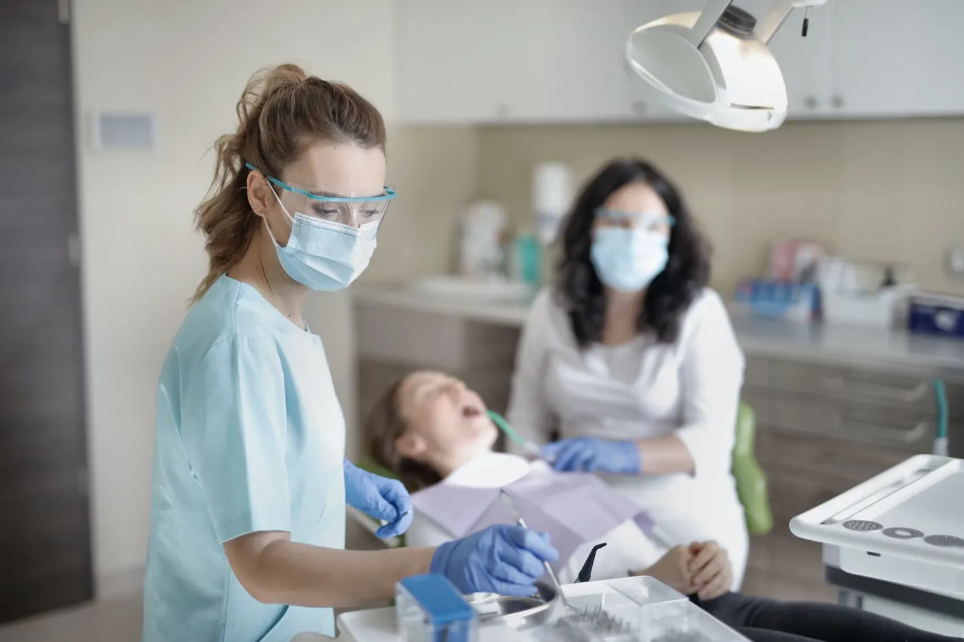 Dental team planning care with a patient